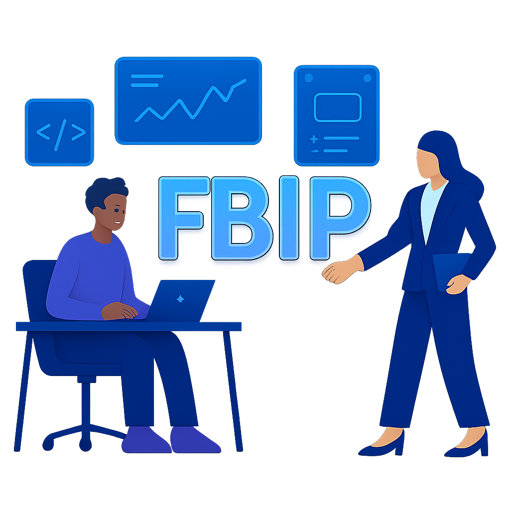 FBIP team working on web and app development